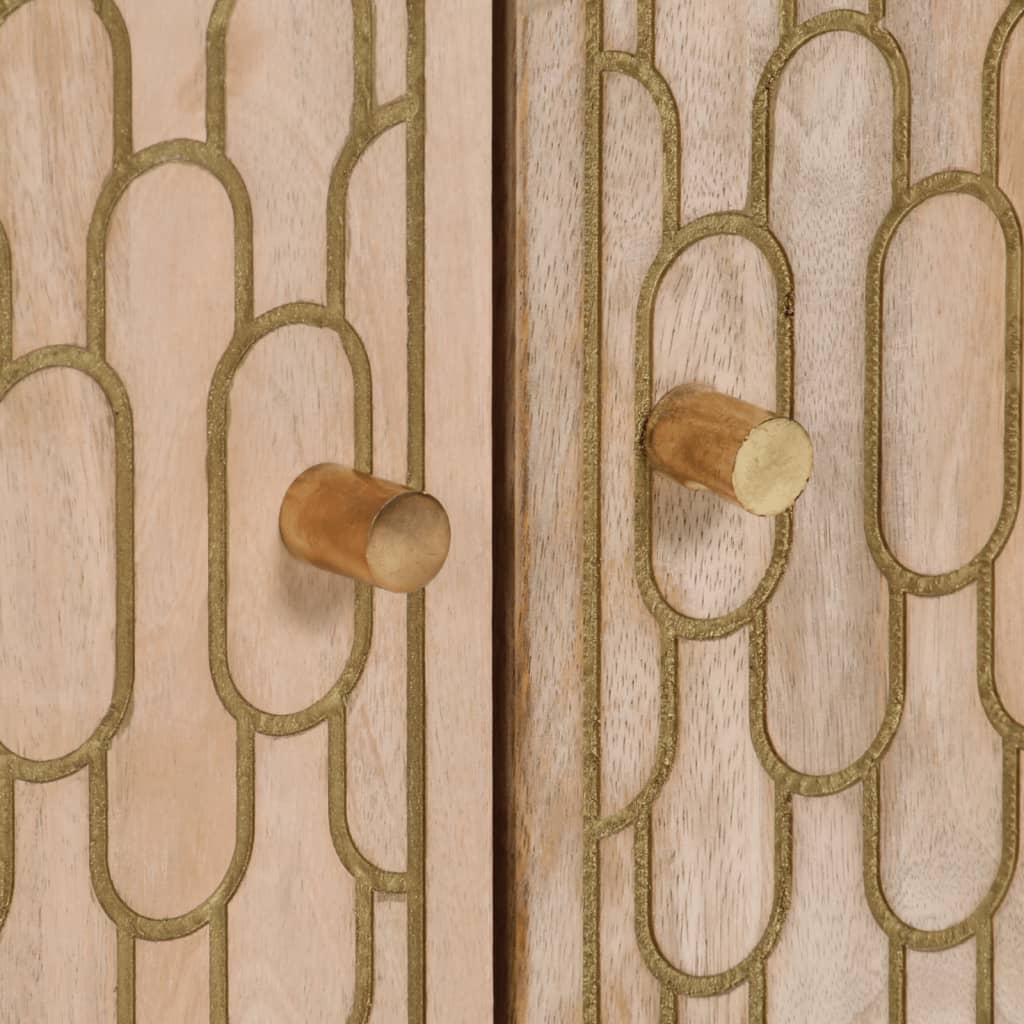 Bijzetkast 60x33x75 cm massief mangohout is nu te koop bij PeponiXL, paradijselijk wonen!