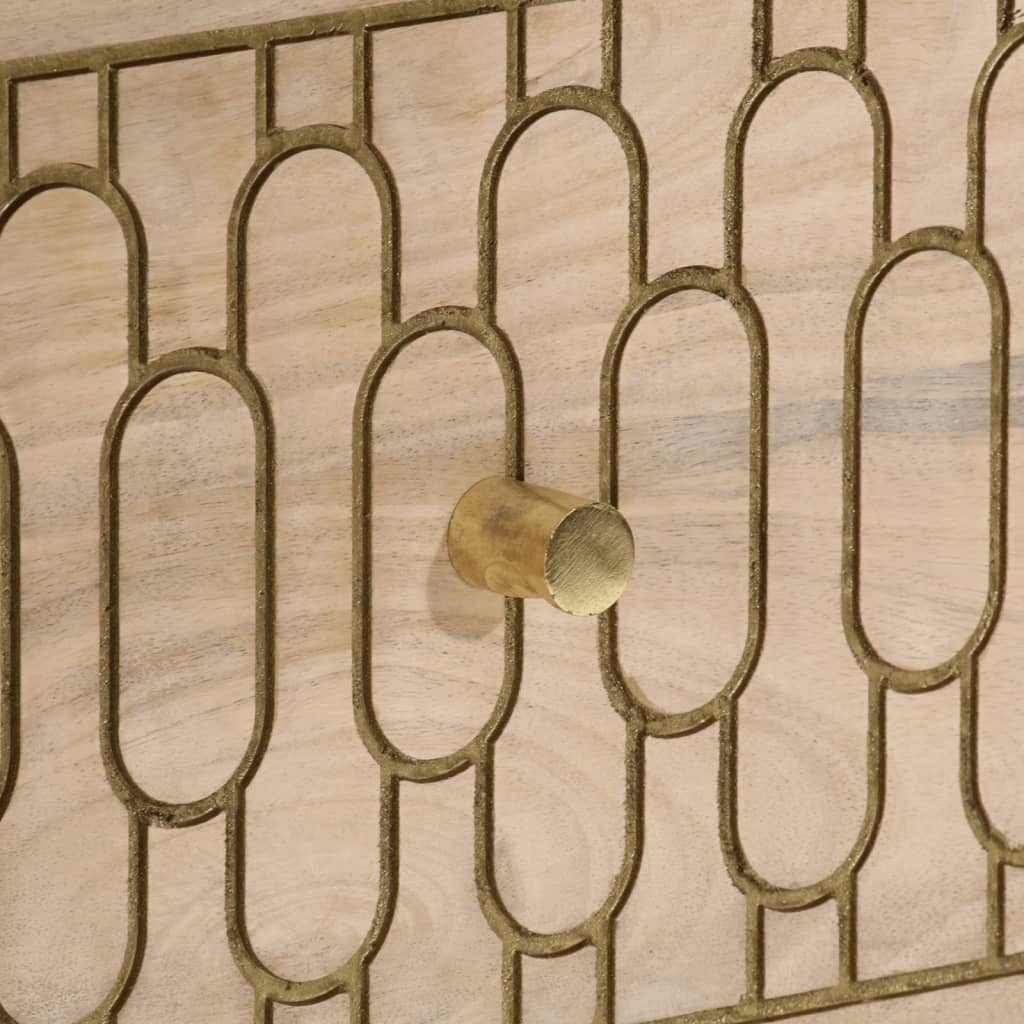 Bijzetkast 60x33x75 cm massief mangohout is nu te koop bij PeponiXL, paradijselijk wonen!