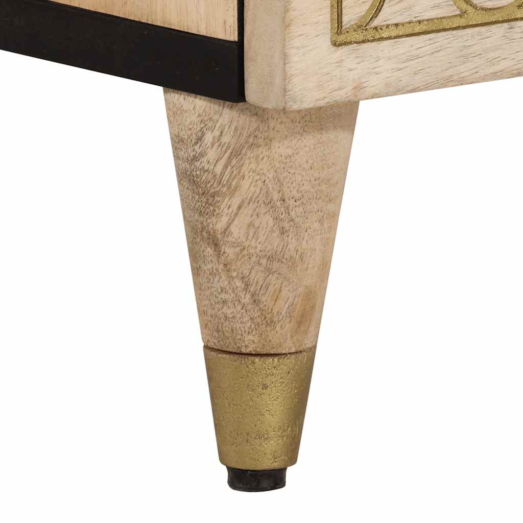 Nachtkastjes 2 st 40x33x46 cm massief mangohout is nu te koop bij PeponiXL, paradijselijk wonen!