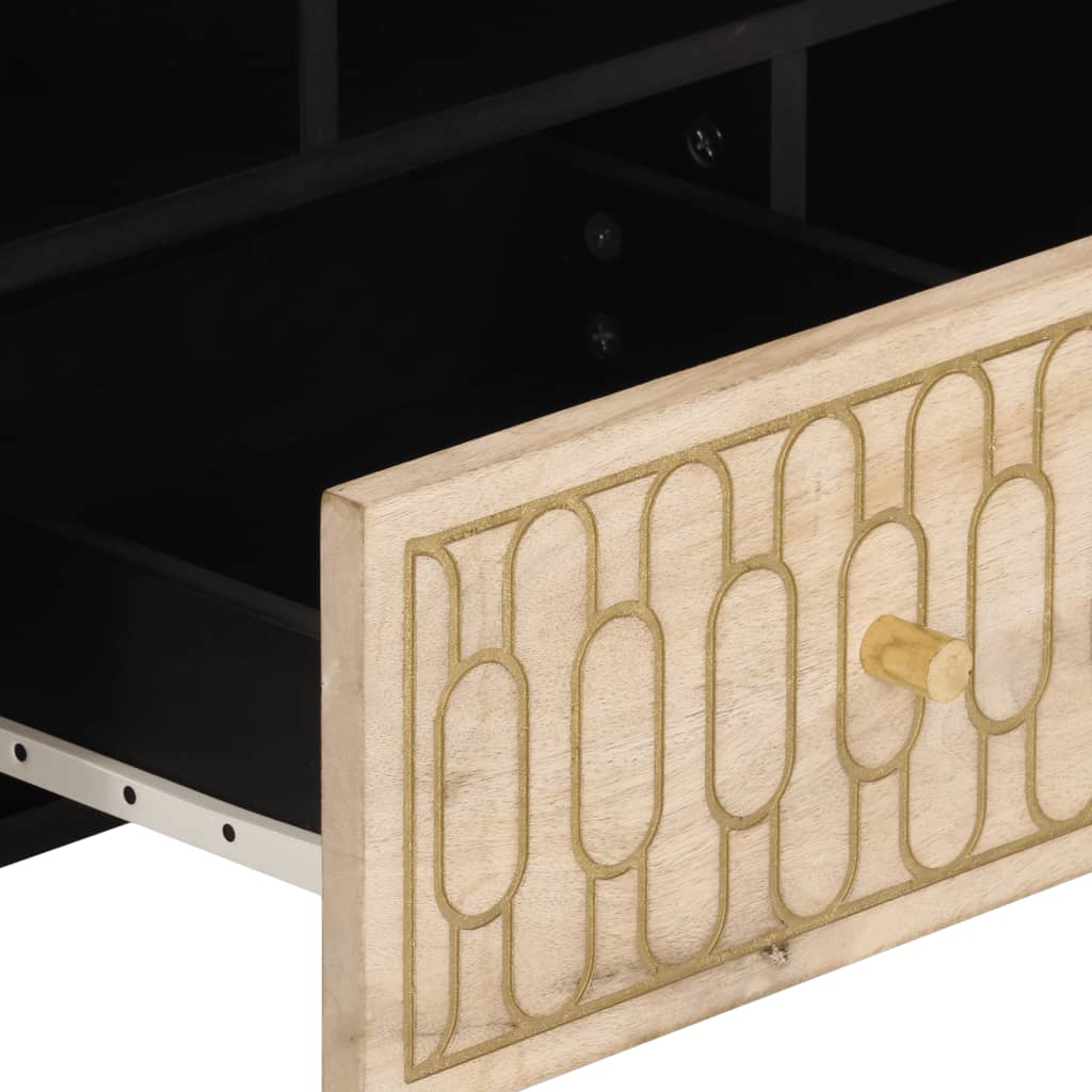 Tv-meubel 100x33x46 cm massief mangohout is nu te koop bij PeponiXL, paradijselijk wonen!