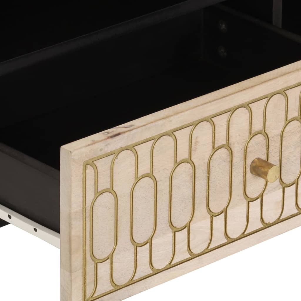 Tv-meubel 80x33x46 cm massief mangohout is nu te koop bij PeponiXL, paradijselijk wonen!