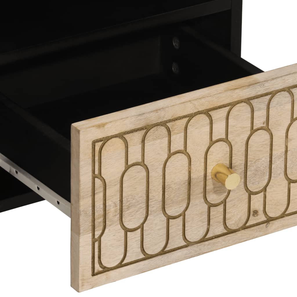 Tv-meubel 100x33x46 cm massief mangohout is nu te koop bij PeponiXL, paradijselijk wonen!