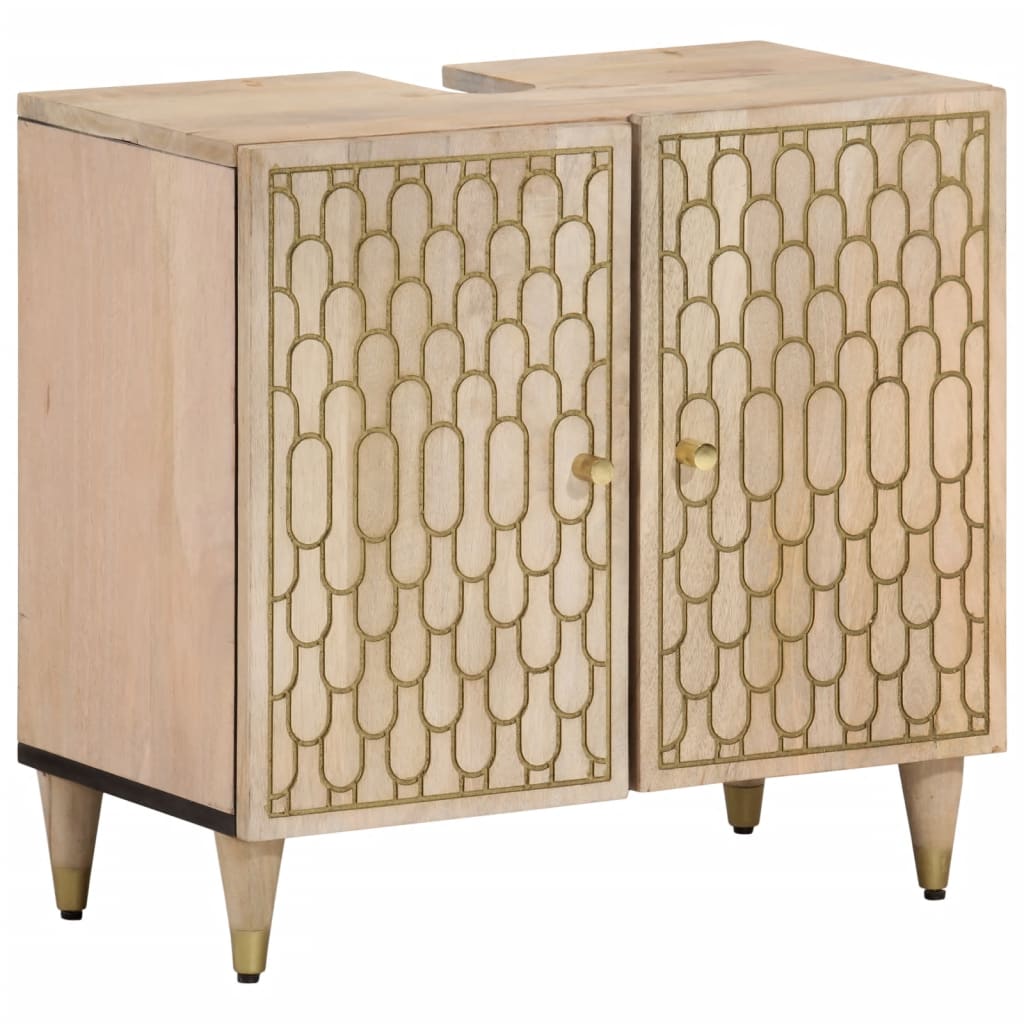 Wastafelkast 62x33x58 cm massief mangohout is nu te koop bij PeponiXL, paradijselijk wonen!