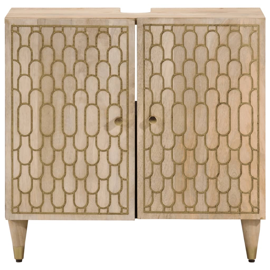 Wastafelkast 62x33x58 cm massief mangohout is nu te koop bij PeponiXL, paradijselijk wonen!
