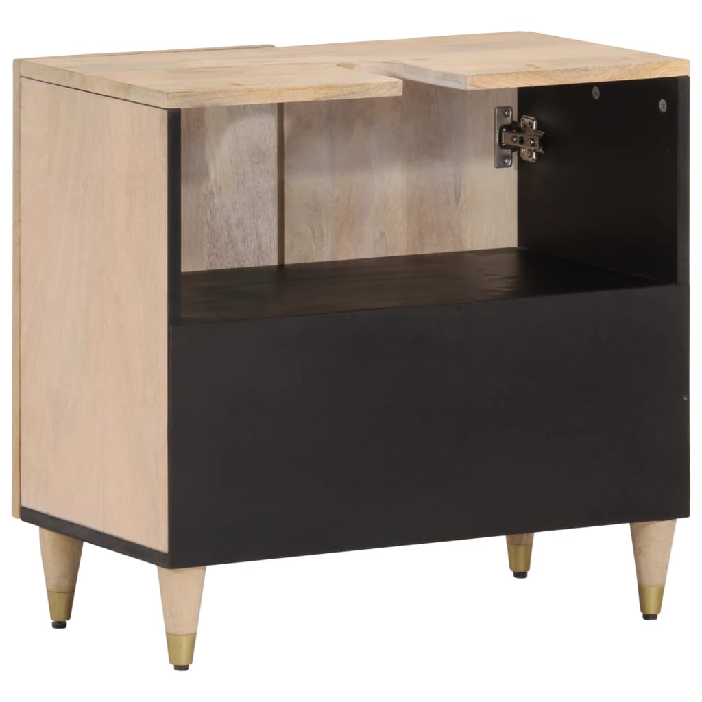 Wastafelkast 62x33x58 cm massief mangohout is nu te koop bij PeponiXL, paradijselijk wonen!