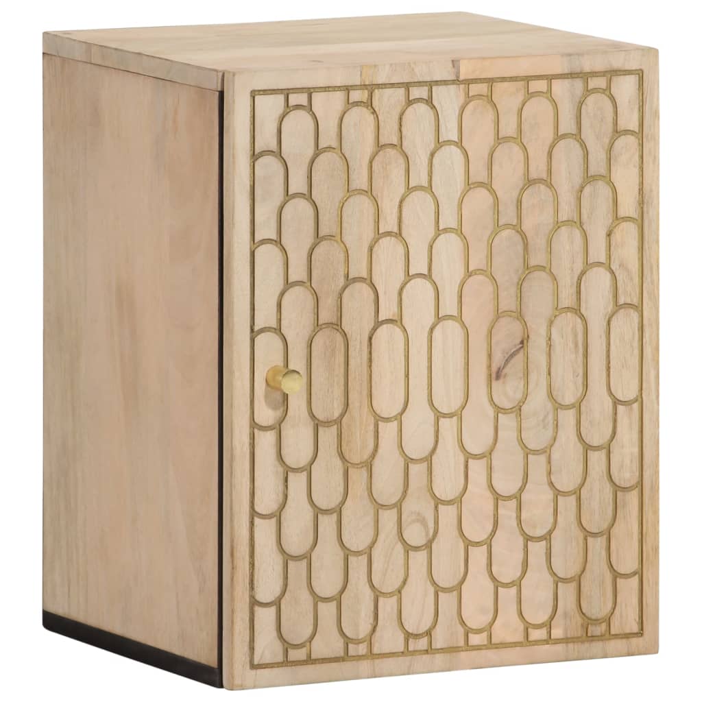 Badkamerwandkast 38x33x48 cm massief mangohout is nu te koop bij PeponiXL, paradijselijk wonen!