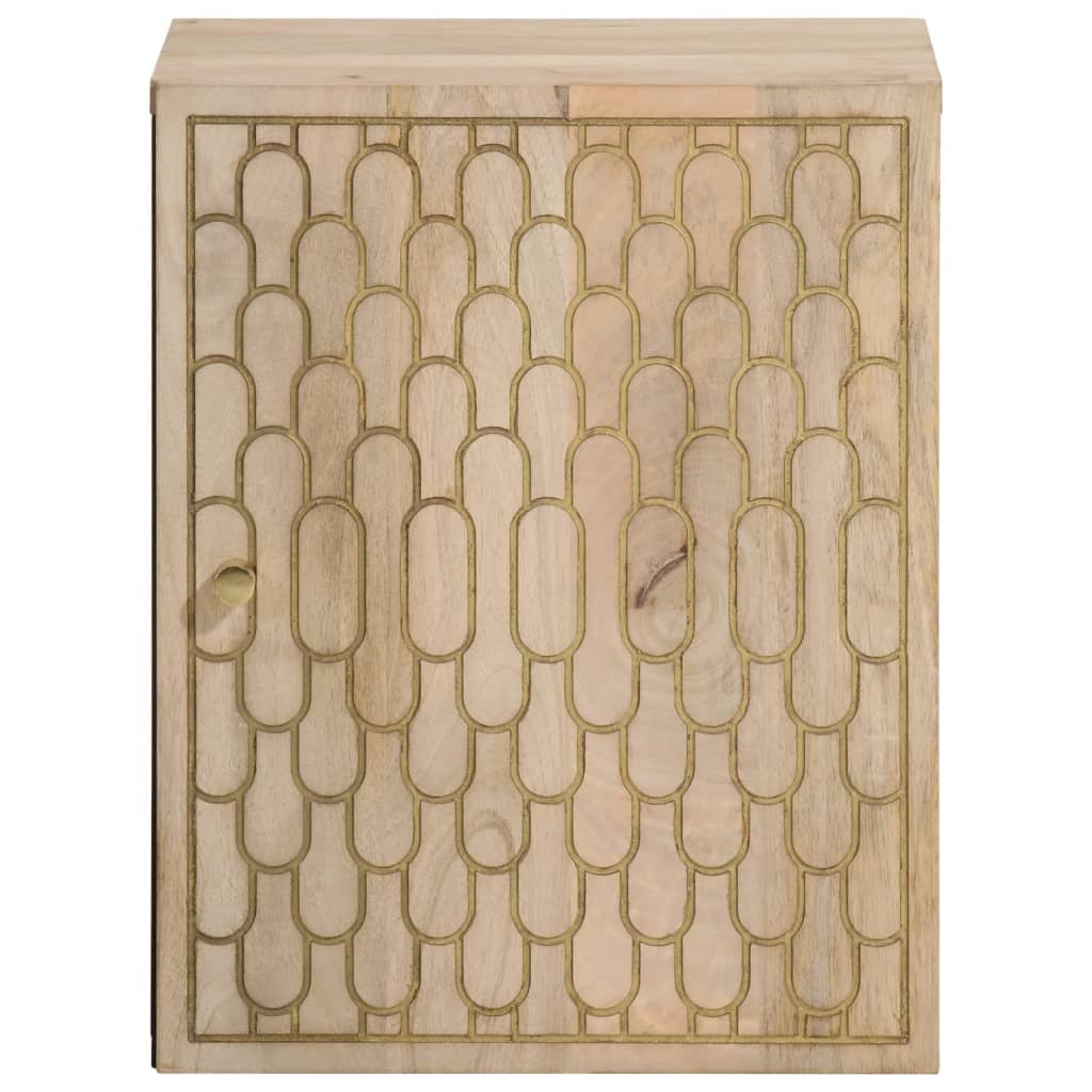 Badkamerwandkast 38x33x48 cm massief mangohout is nu te koop bij PeponiXL, paradijselijk wonen!