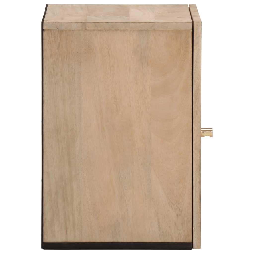 Badkamerwandkast 38x33x48 cm massief mangohout is nu te koop bij PeponiXL, paradijselijk wonen!