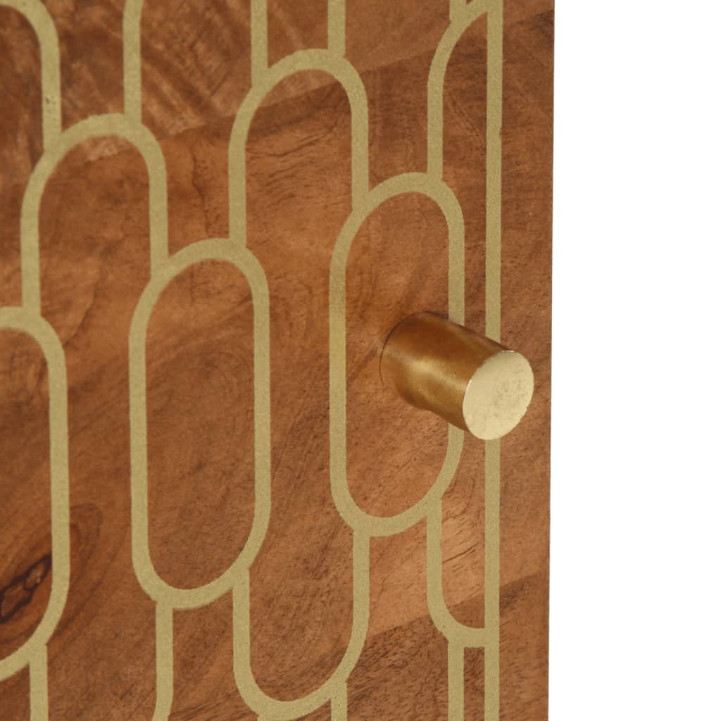 Nachtkastje 40x33x46 cm massief mangohout is nu te koop bij PeponiXL, paradijselijk wonen!