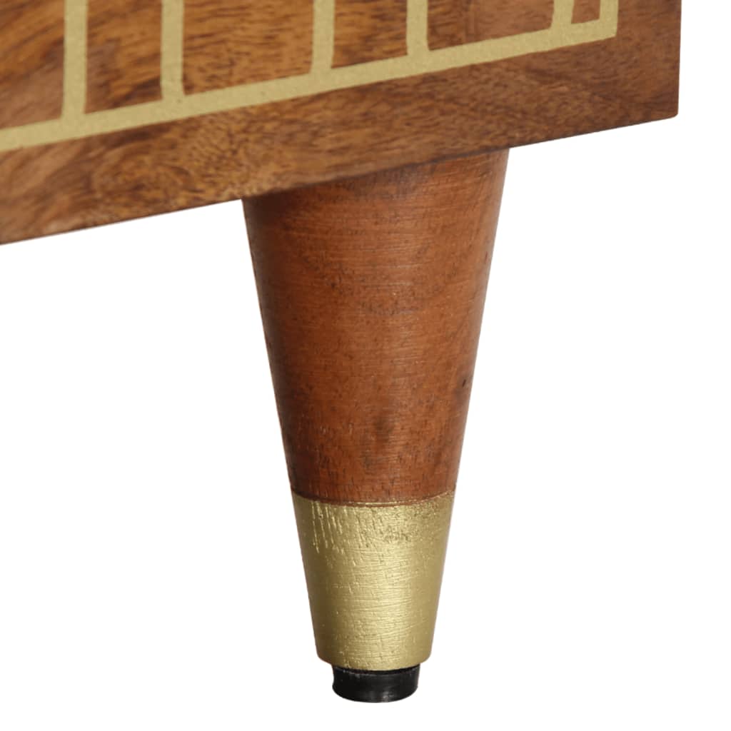 Nachtkastjes 2 st 40x33x46 cm massief mangohout is nu te koop bij PeponiXL, paradijselijk wonen!