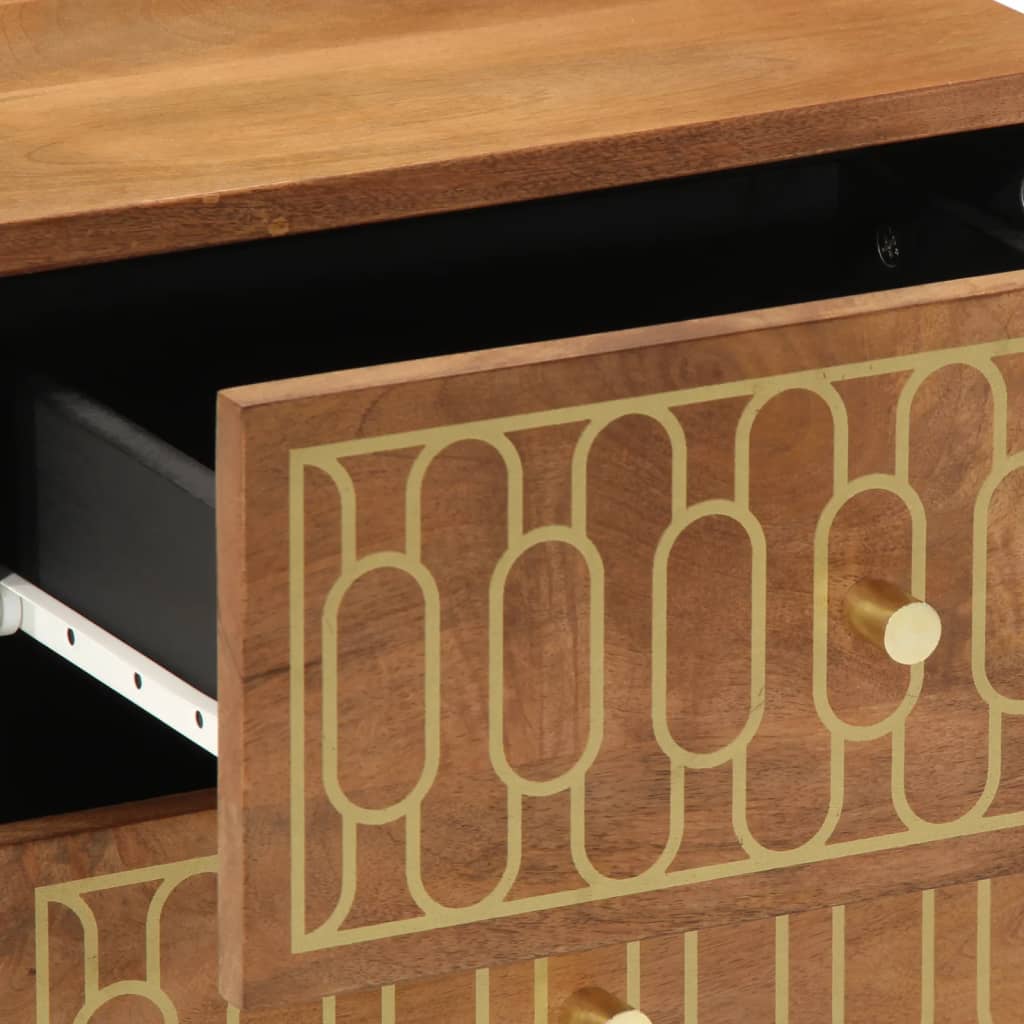 Nachtkastje 40x33x46 cm massief mangohout is nu te koop bij PeponiXL, paradijselijk wonen!