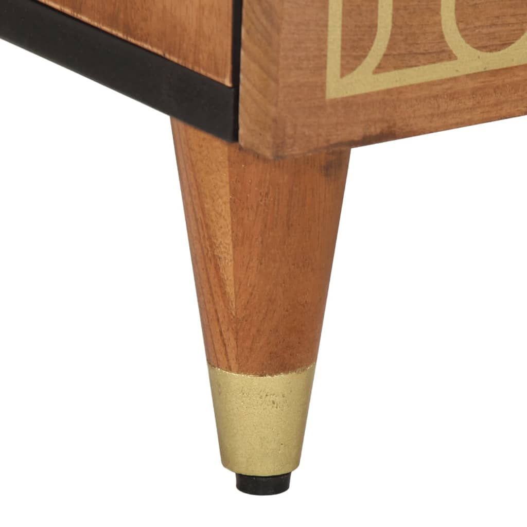 Nachtkastje 40x33x46 cm massief mangohout is nu te koop bij PeponiXL, paradijselijk wonen!