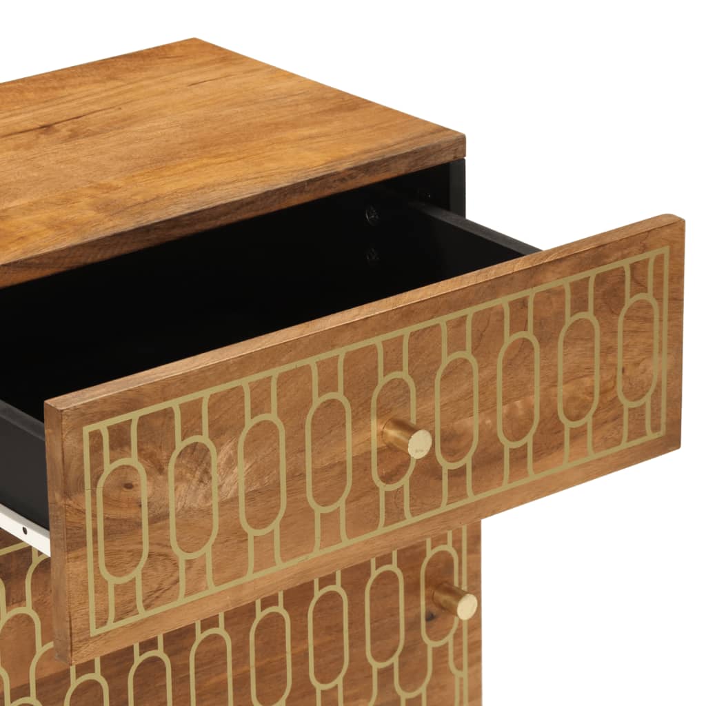 Nachtkastje 50x33x60 cm massief mangohout is nu te koop bij PeponiXL, paradijselijk wonen!