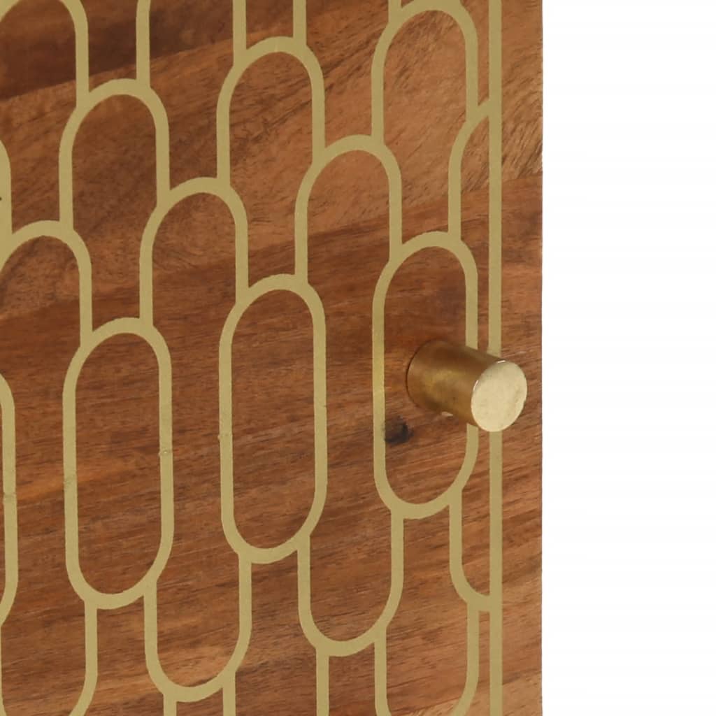 Nachtkastje 50x33x60 cm massief mangohout is nu te koop bij PeponiXL, paradijselijk wonen!