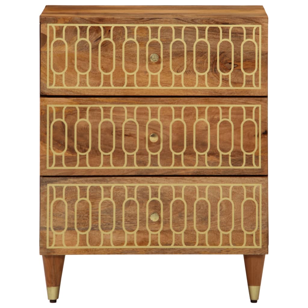 Nachtkastje 50x33x62 cm massief mangohout is nu te koop bij PeponiXL, paradijselijk wonen!