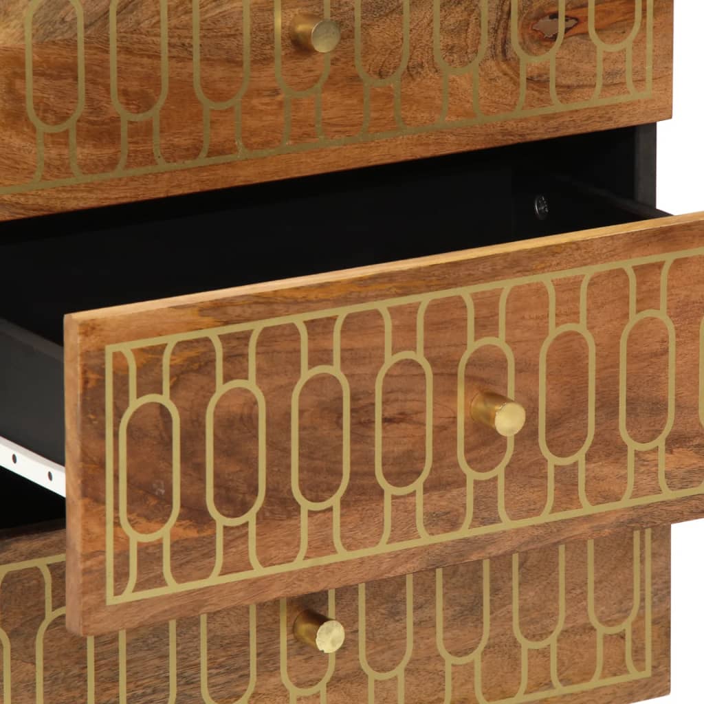 Nachtkastje 50x33x62 cm massief mangohout is nu te koop bij PeponiXL, paradijselijk wonen!