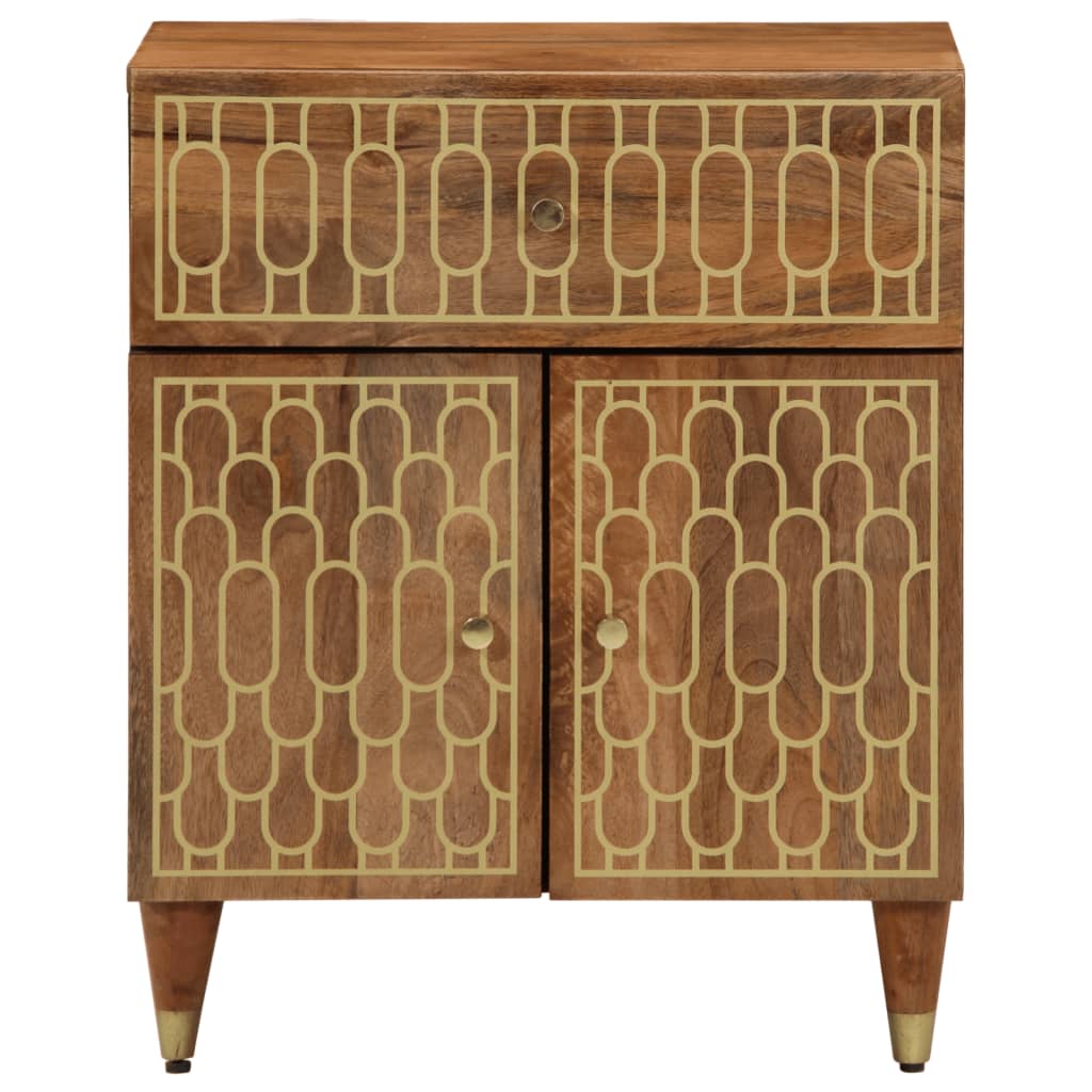 Nachtkastje 50x33x60 cm massief mangohout is nu te koop bij PeponiXL, paradijselijk wonen!