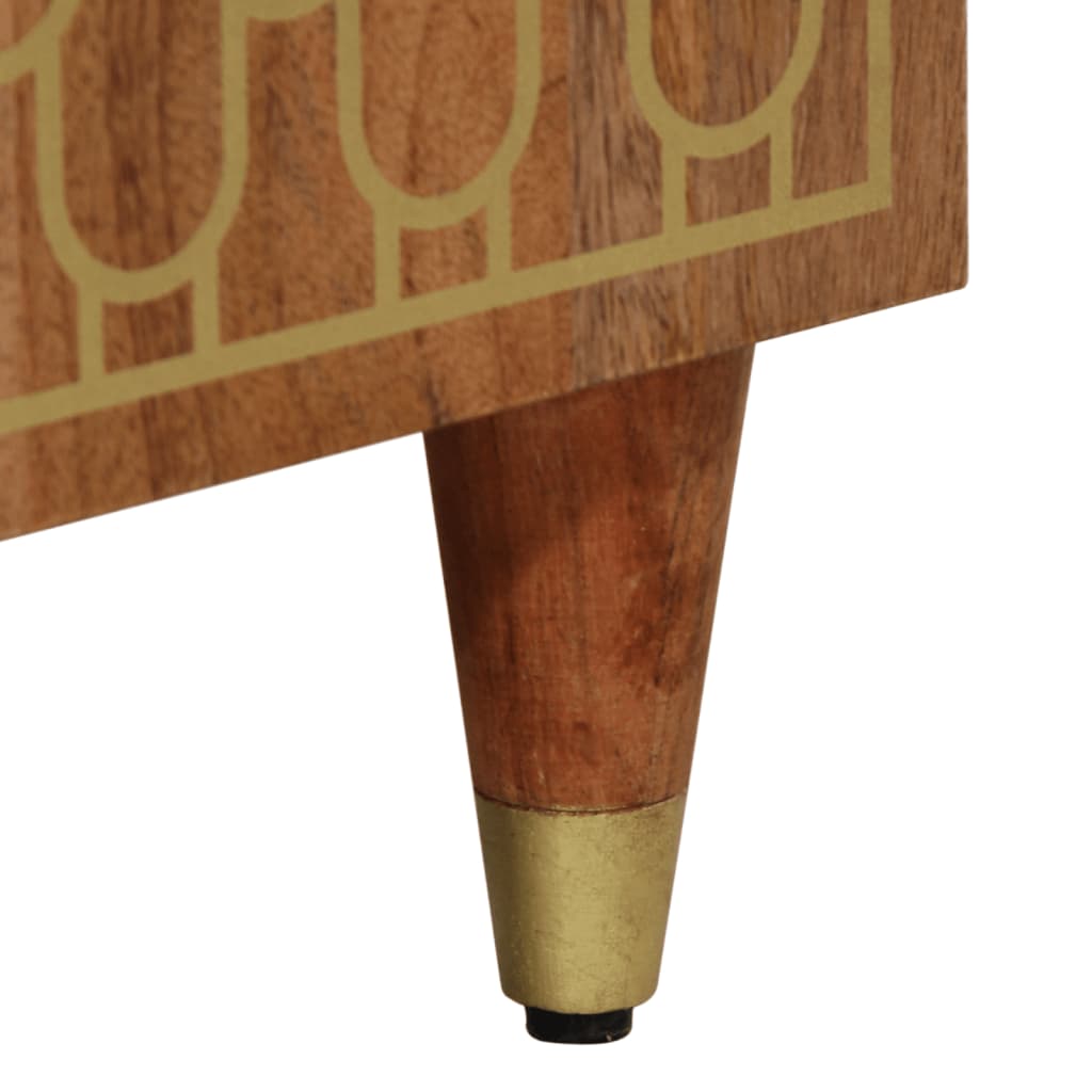 Nachtkastje 50x33x60 cm massief mangohout is nu te koop bij PeponiXL, paradijselijk wonen!