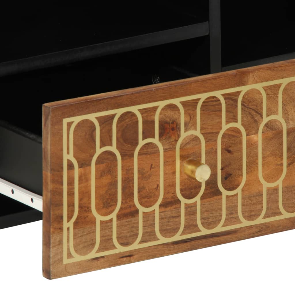 Tv-meubel 100x33x46 cm massief mangohout is nu te koop bij PeponiXL, paradijselijk wonen!