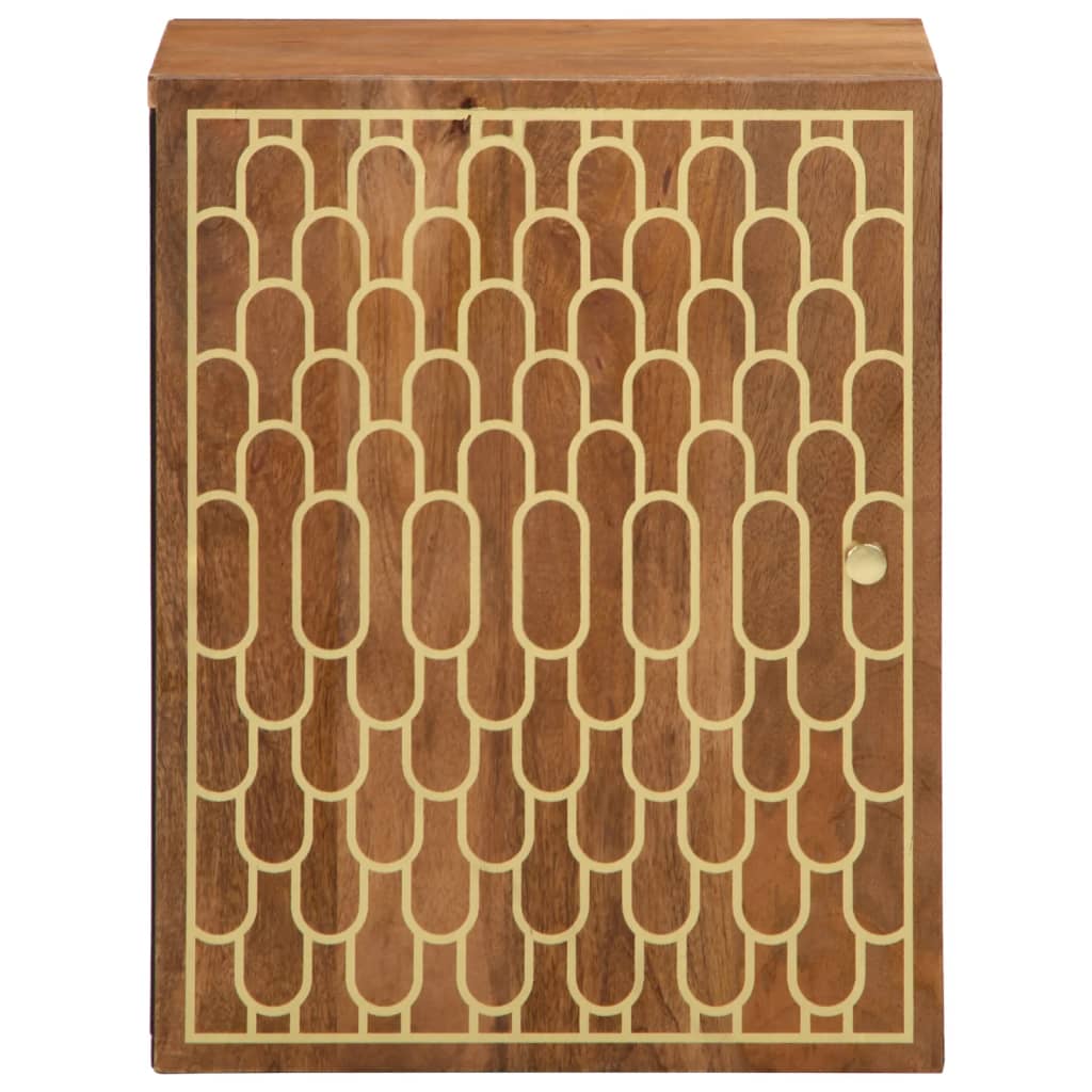 Badkamerwandkast 38x33x48 cm massief mangohout is nu te koop bij PeponiXL, paradijselijk wonen!