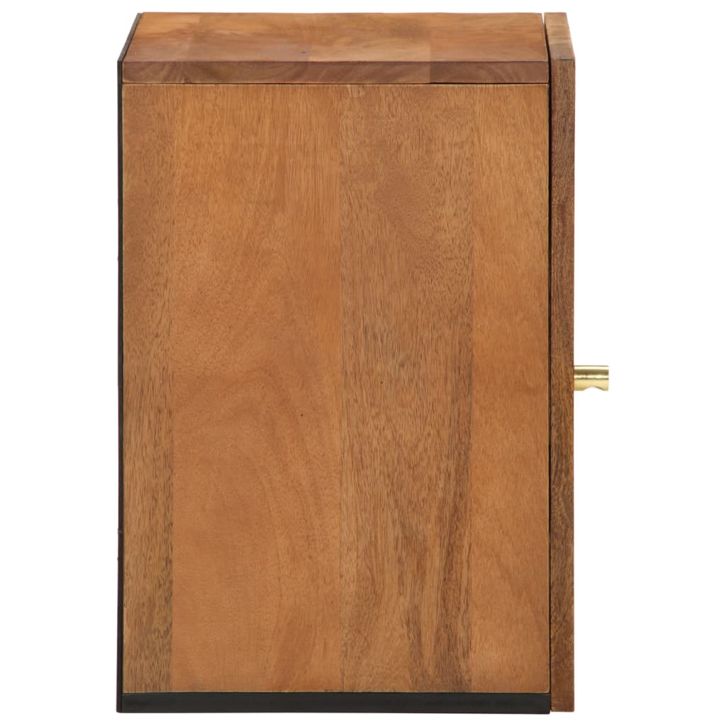 Badkamerwandkast 38x33x48 cm massief mangohout is nu te koop bij PeponiXL, paradijselijk wonen!