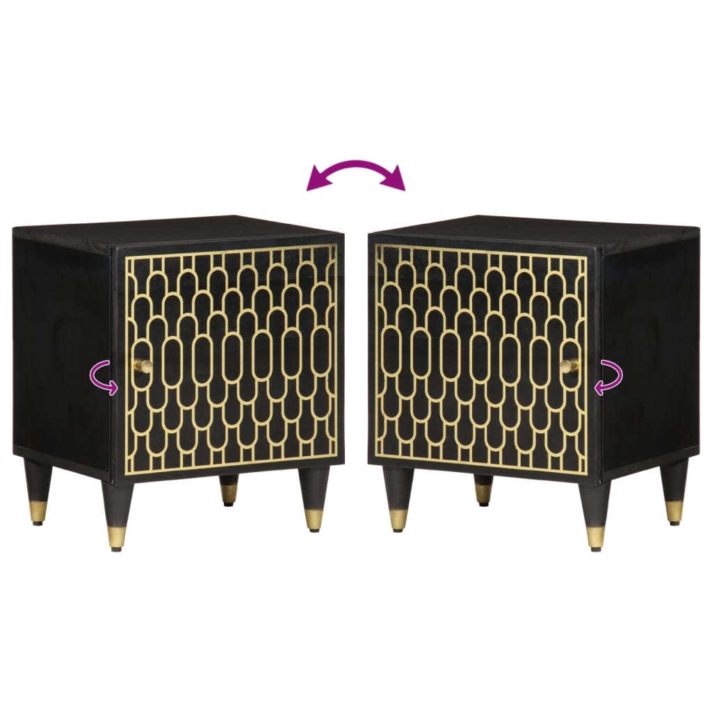 Nachtkastje 40x33x46 cm massief mangohout is nu te koop bij PeponiXL, paradijselijk wonen!