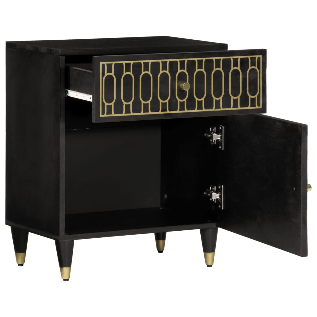 Nachtkastje 50x33x60 cm massief mangohout is nu te koop bij PeponiXL, paradijselijk wonen!