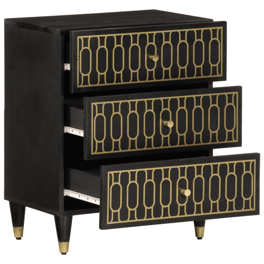 Nachtkastje 50x33x60 cm massief mangohout is nu te koop bij PeponiXL, paradijselijk wonen!