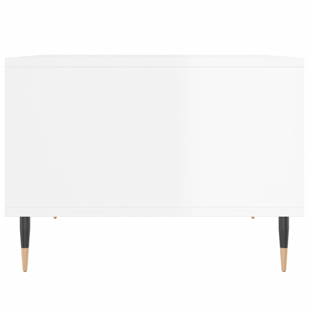 Salontafel 60x50x36,5 cm bewerkt hout hoogglans wit is nu te koop bij PeponiXL, paradijselijk wonen!