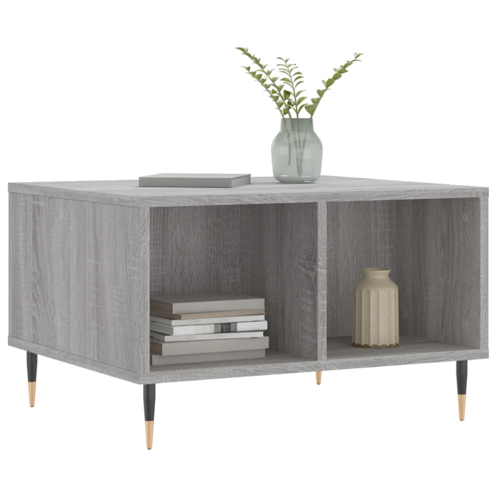 Salontafel 60x50x36,5 cm bewerkt hout grijs is nu te koop bij PeponiXL, paradijselijk wonen!