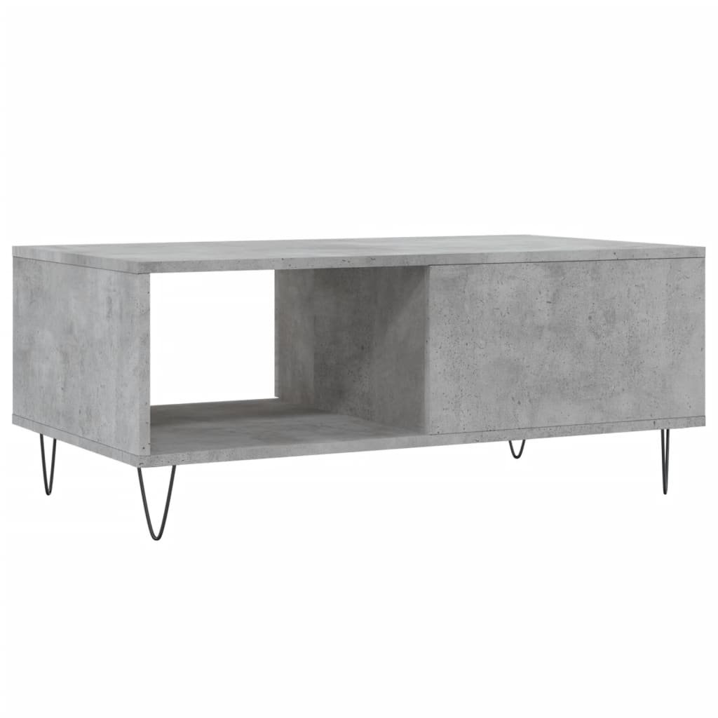 Salontafel 90x50x36,5 cm bewerkt hout betongrijs is nu te koop bij PeponiXL, paradijselijk wonen!