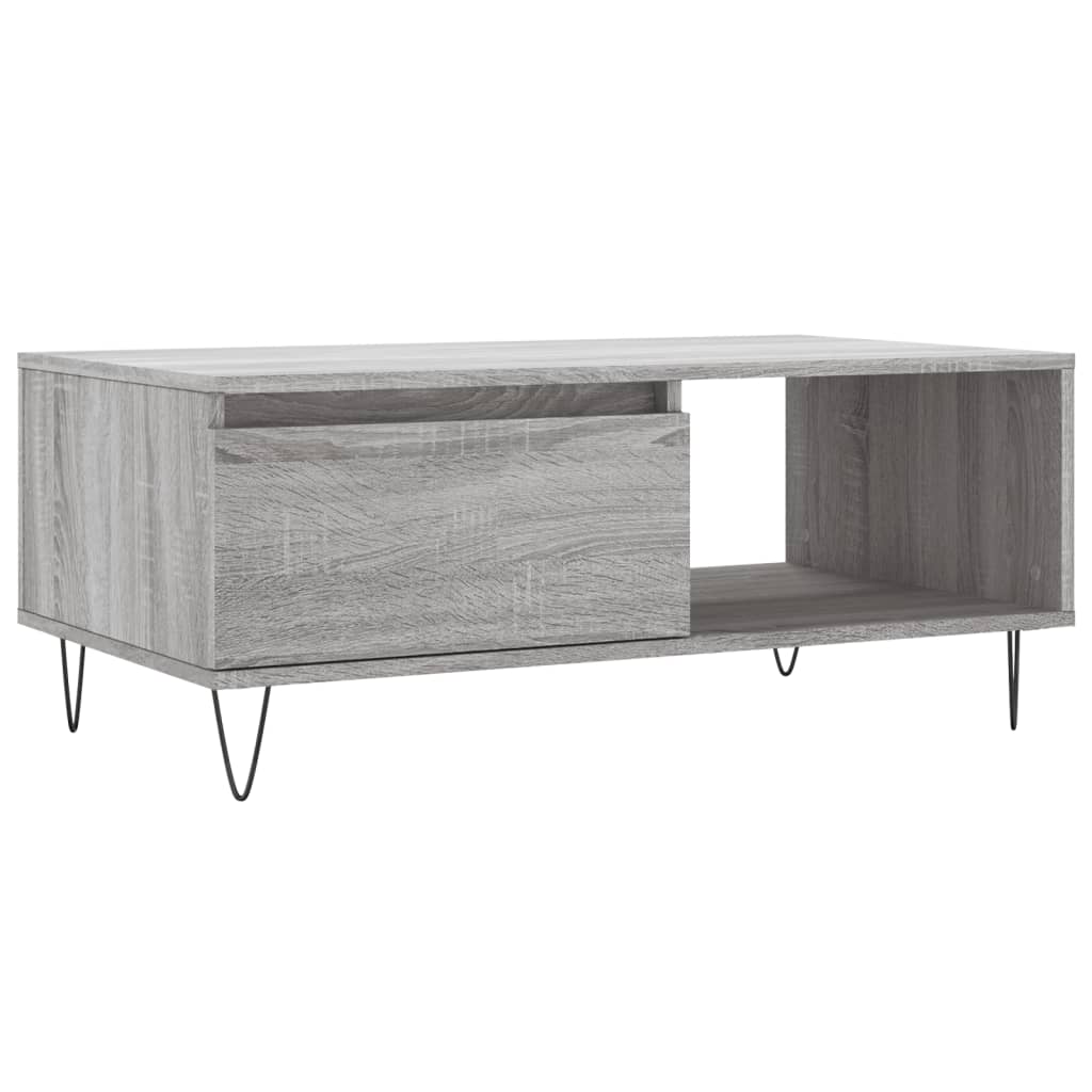 Salontafel 90x50x36,5 cm bewerkt hout grijs sonoma is nu te koop bij PeponiXL, paradijselijk wonen!
