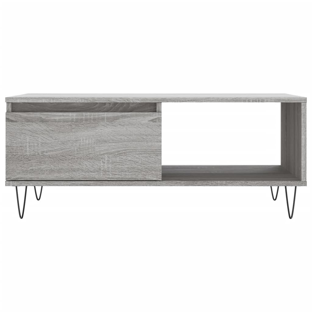 Salontafel 90x50x36,5 cm bewerkt hout grijs sonoma is nu te koop bij PeponiXL, paradijselijk wonen!