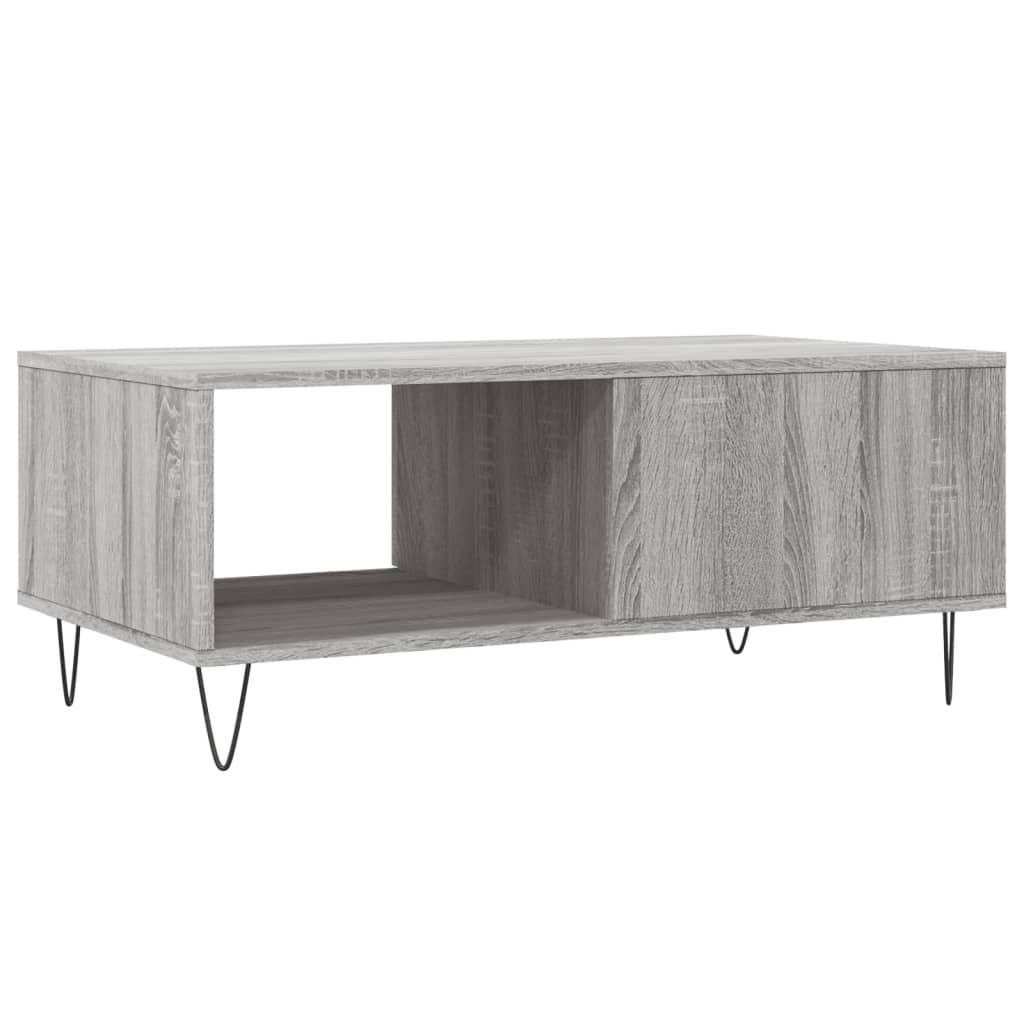 Salontafel 90x50x36,5 cm bewerkt hout grijs sonoma is nu te koop bij PeponiXL, paradijselijk wonen!