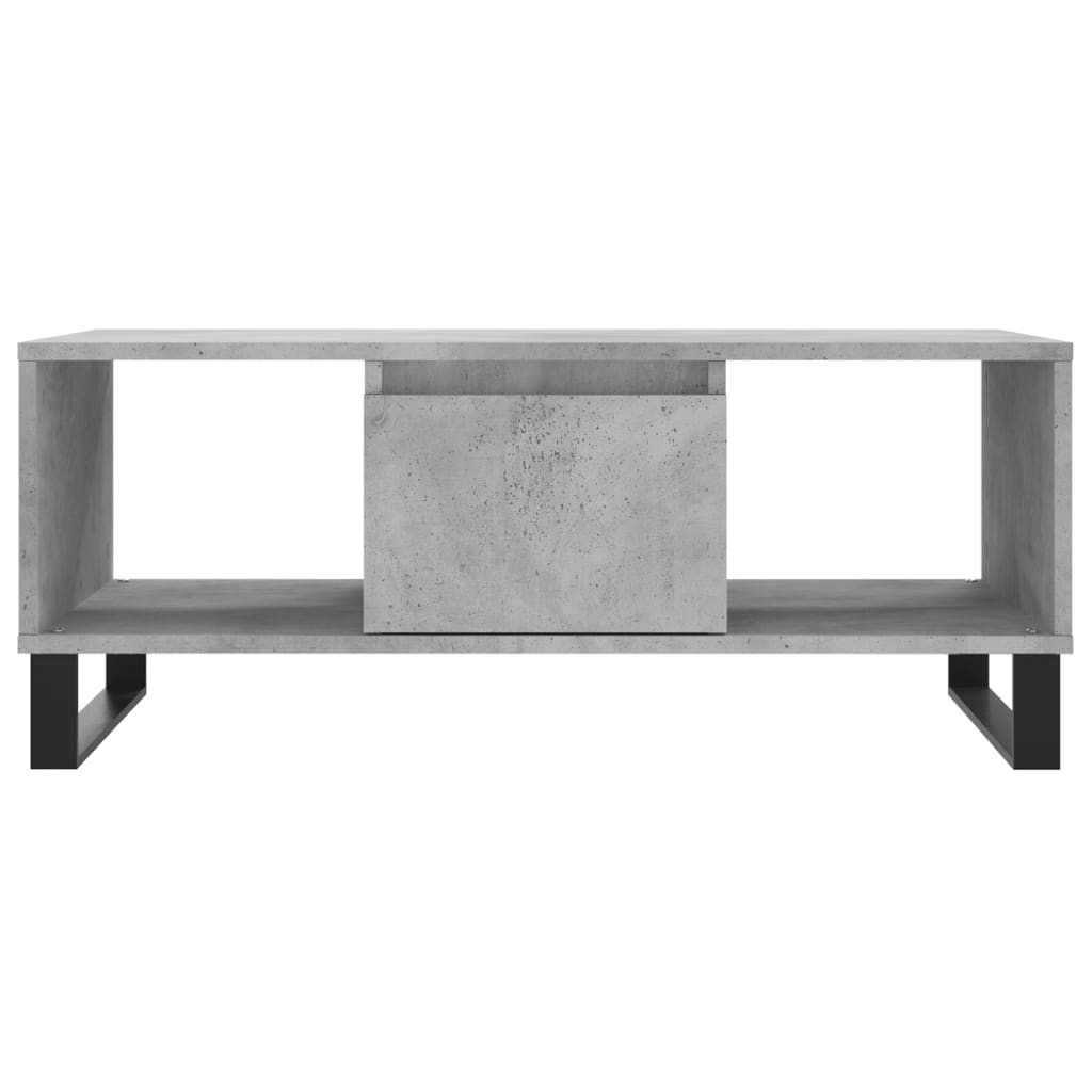 Salontafel 90x50x36,5 cm bewerkt hout betongrijs is nu te koop bij PeponiXL, paradijselijk wonen!