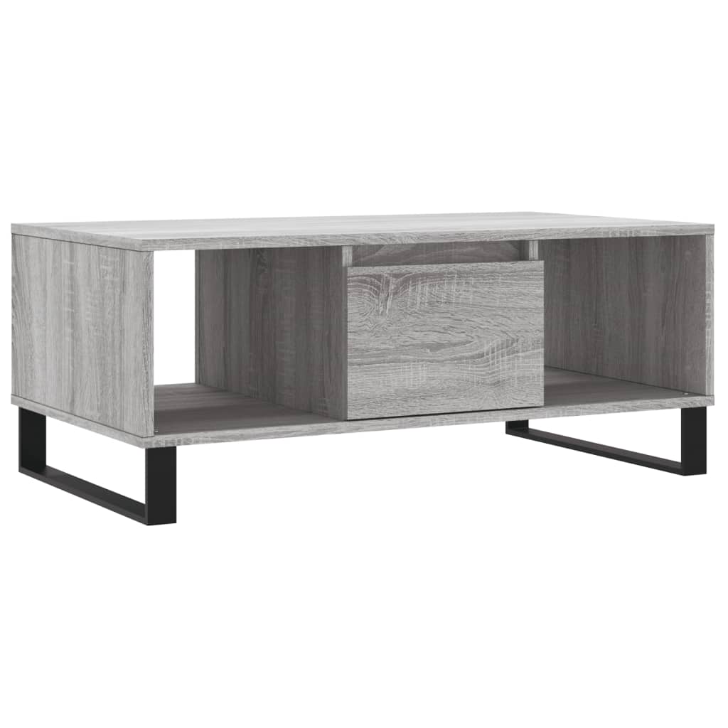 Salontafel 90x50x36,5 cm bewerkt hout grijs sonoma is nu te koop bij PeponiXL, paradijselijk wonen!