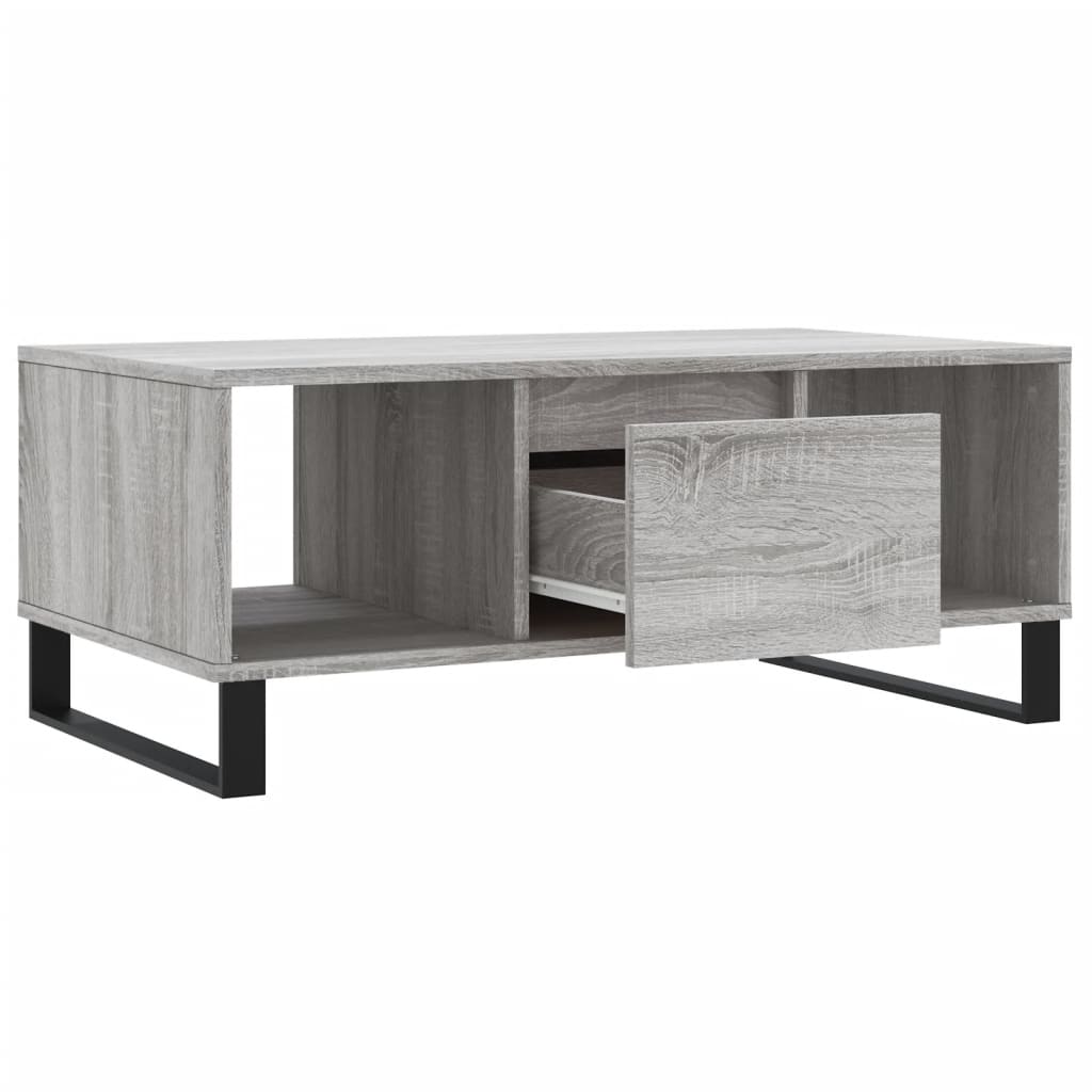 Salontafel 90x50x36,5 cm bewerkt hout grijs sonoma is nu te koop bij PeponiXL, paradijselijk wonen!