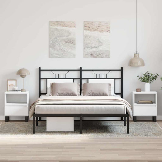 Nachtkastjes 2 st 40x35x50 cm bewerkt hout wit