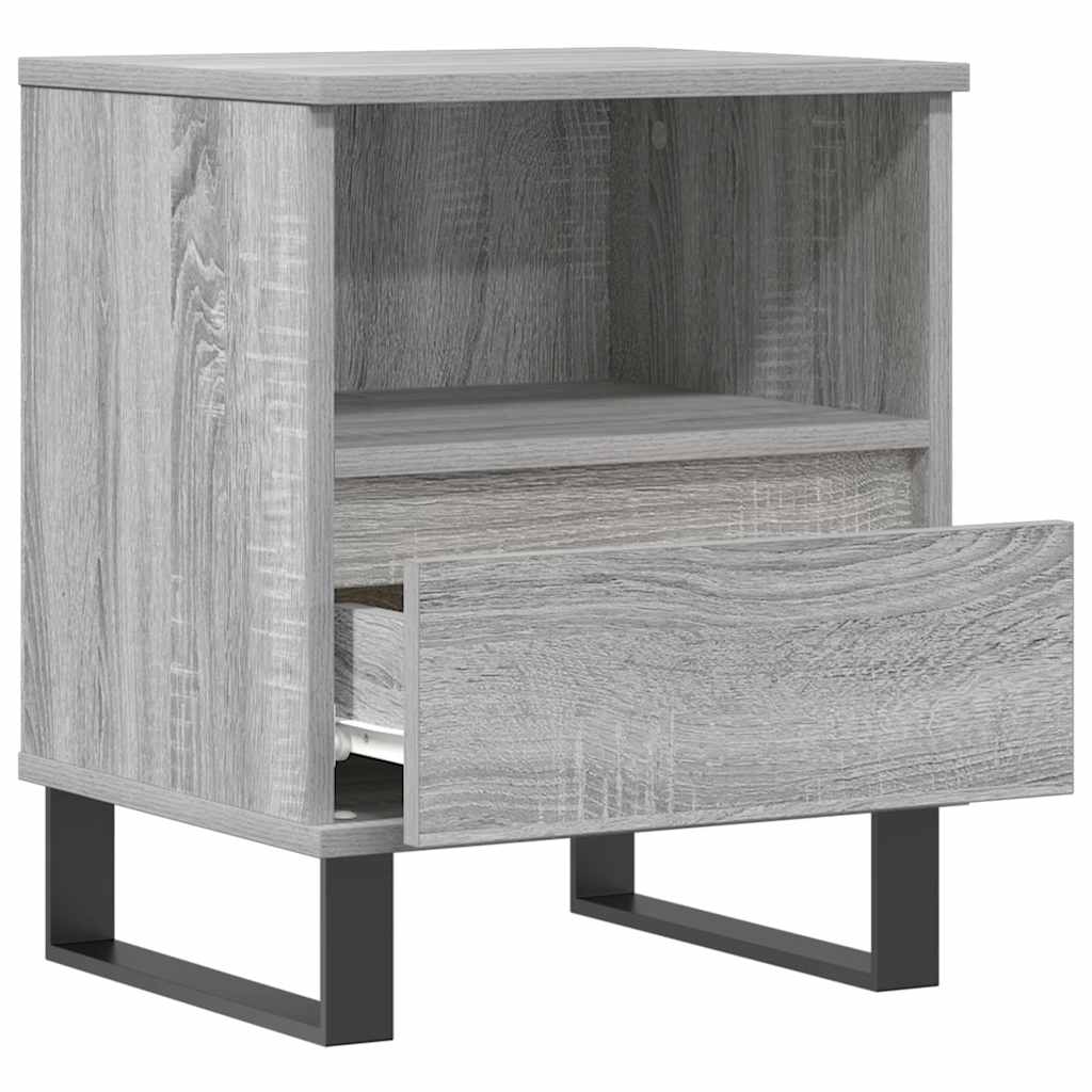 Nachtkastjes 2 st 40x35x50 cm bewerkt hout grijs sonoma eiken is nu te koop bij PeponiXL, paradijselijk wonen!