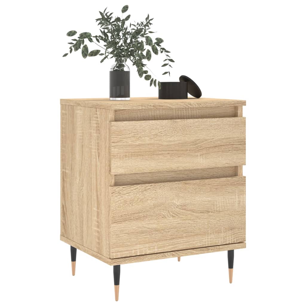 Nachtkastjes 2 st 40x35x50 cm sonoma eikenkleurig is nu te koop bij PeponiXL, paradijselijk wonen!