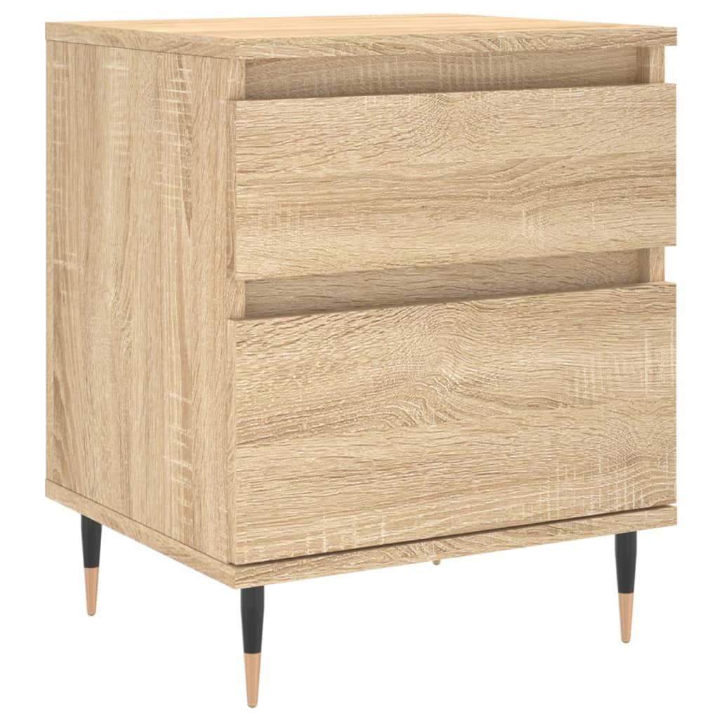 Nachtkastjes 2 st 40x35x50 cm sonoma eikenkleurig is nu te koop bij PeponiXL, paradijselijk wonen!