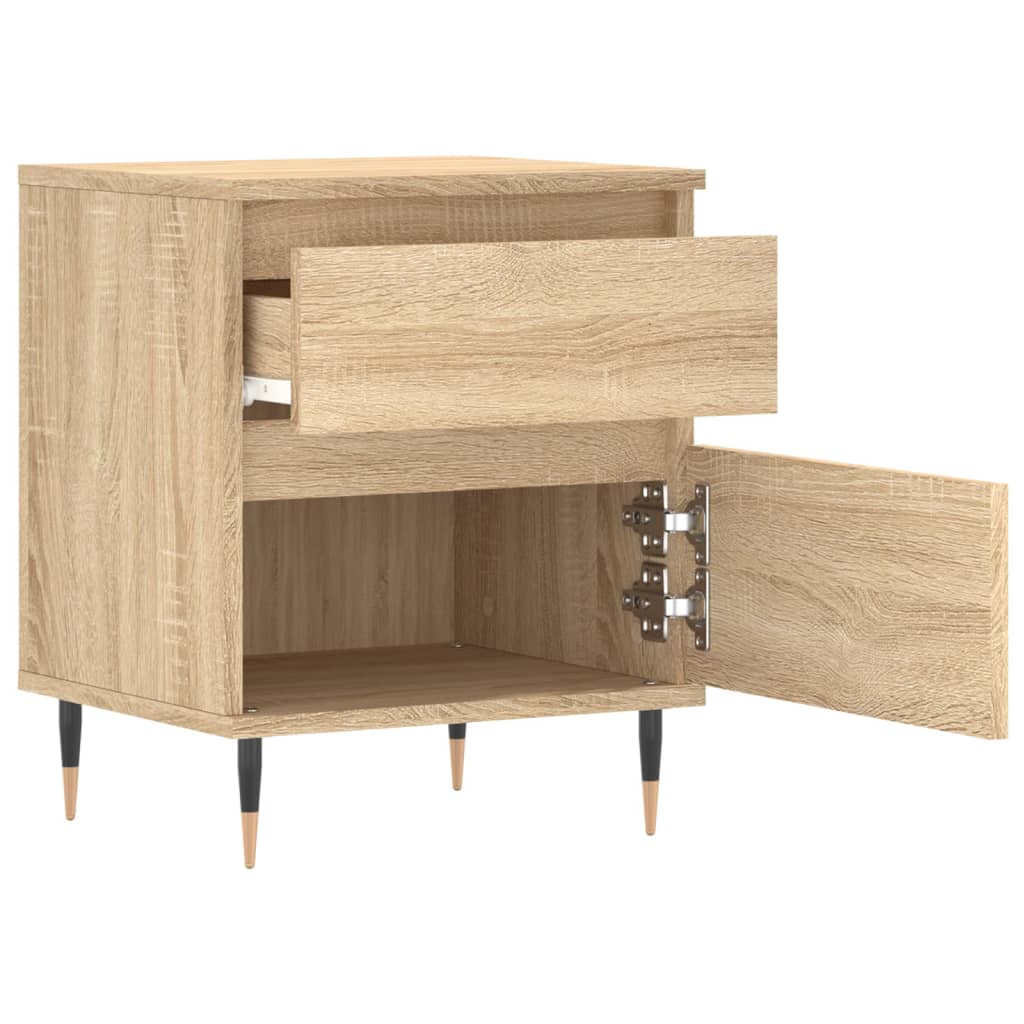 Nachtkastjes 2 st 40x35x50 cm sonoma eikenkleurig is nu te koop bij PeponiXL, paradijselijk wonen!