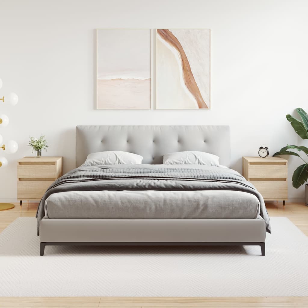 Nachtkastjes 2 st 40x35x50 cm sonoma eikenkleurig is nu te koop bij PeponiXL, paradijselijk wonen!