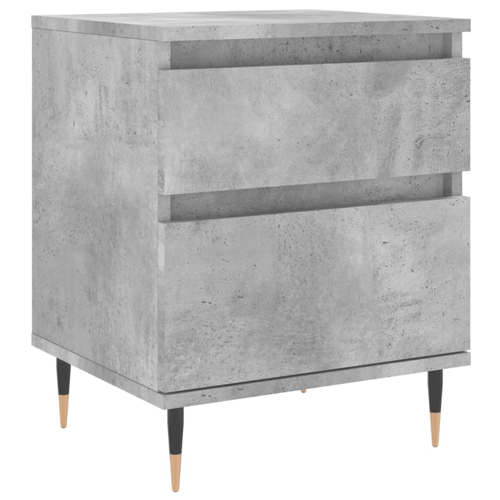 Nachtkastjes 2 st 40x35x50 cm bewerkt hout betongrijs is nu te koop bij PeponiXL, paradijselijk wonen!