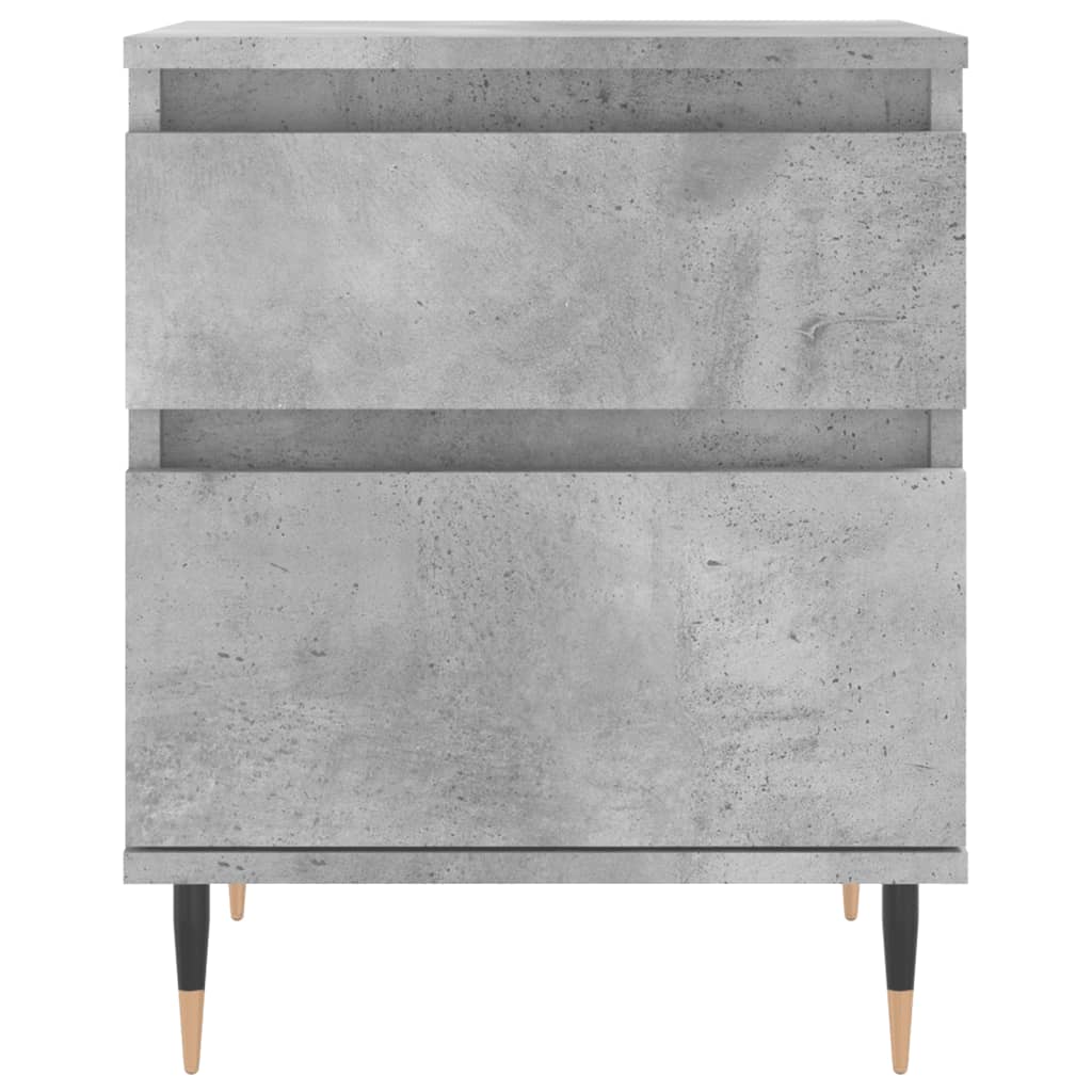 Nachtkastjes 2 st 40x35x50 cm bewerkt hout betongrijs is nu te koop bij PeponiXL, paradijselijk wonen!