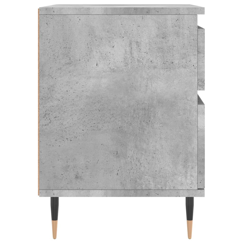 Nachtkastjes 2 st 40x35x50 cm bewerkt hout betongrijs is nu te koop bij PeponiXL, paradijselijk wonen!
