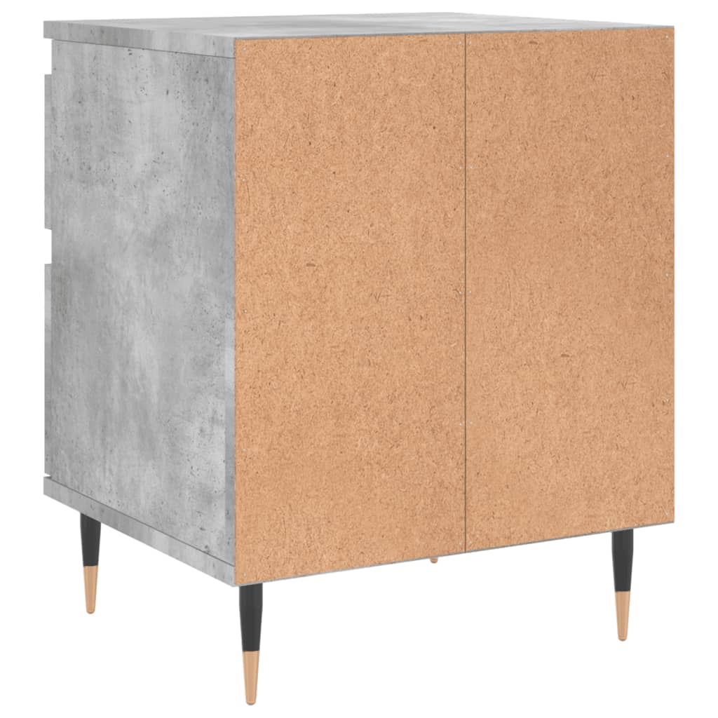 Nachtkastjes 2 st 40x35x50 cm bewerkt hout betongrijs is nu te koop bij PeponiXL, paradijselijk wonen!