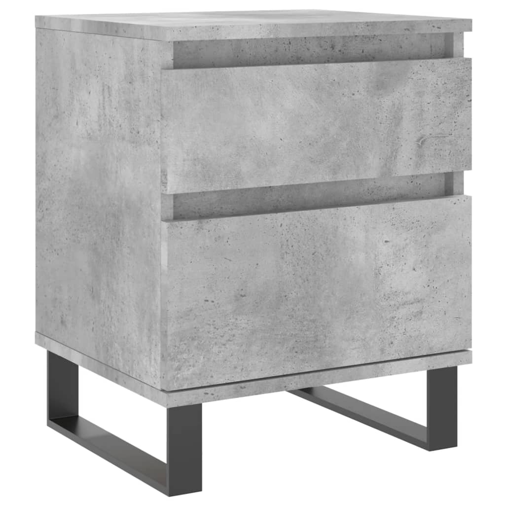 Nachtkastjes 2 st 40x35x50 cm bewerkt hout betongrijs is nu te koop bij PeponiXL, paradijselijk wonen!
