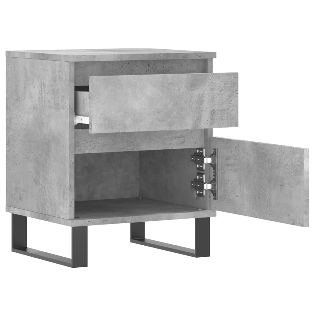 Nachtkastjes 2 st 40x35x50 cm bewerkt hout betongrijs is nu te koop bij PeponiXL, paradijselijk wonen!