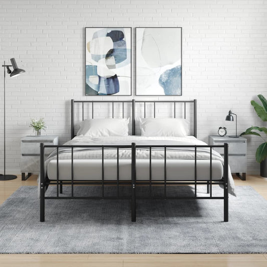Nachtkastjes 2 st 40x35x50 cm bewerkt hout betongrijs is nu te koop bij PeponiXL, paradijselijk wonen!